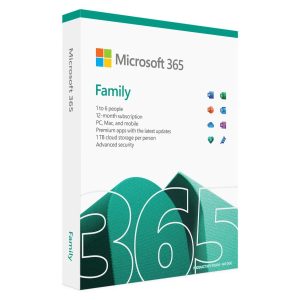 Microsoft Office 365 Family | 12-Month Subscription, 6 people | Premium Office apps | 1TB OneDrive cloud storage | Windows/Mac